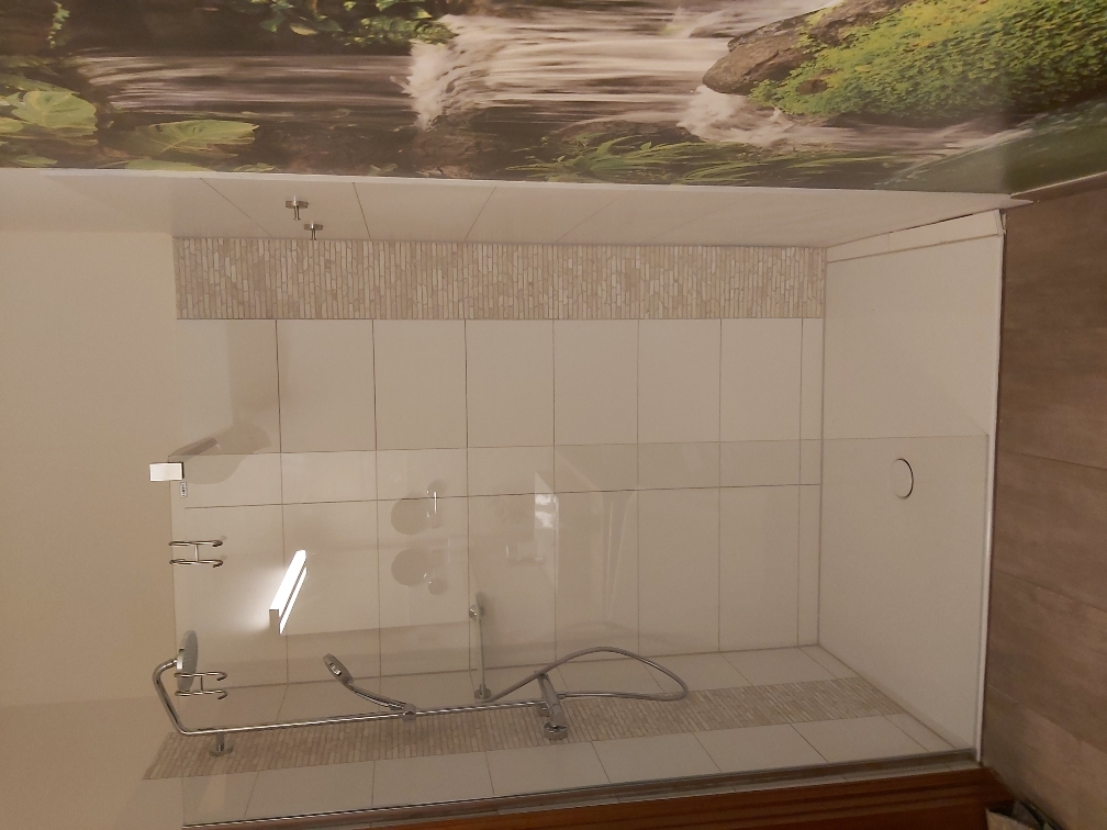 Bathroom with shower in the Wasserturm apartment