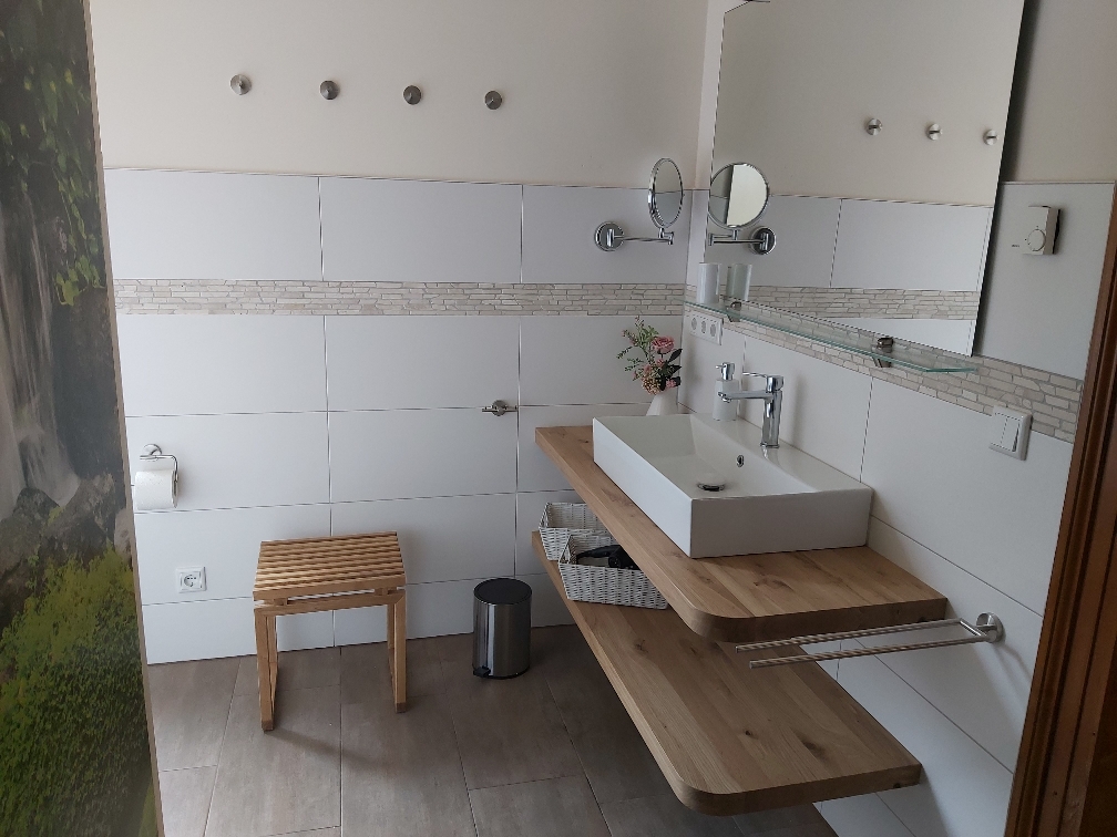 Bathroom detail in the Wasserturm apartment